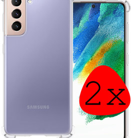 BASEY. BASEY. Samsung Galaxy S21FE Hoesje Shockproof - Transparant - 2 PACK