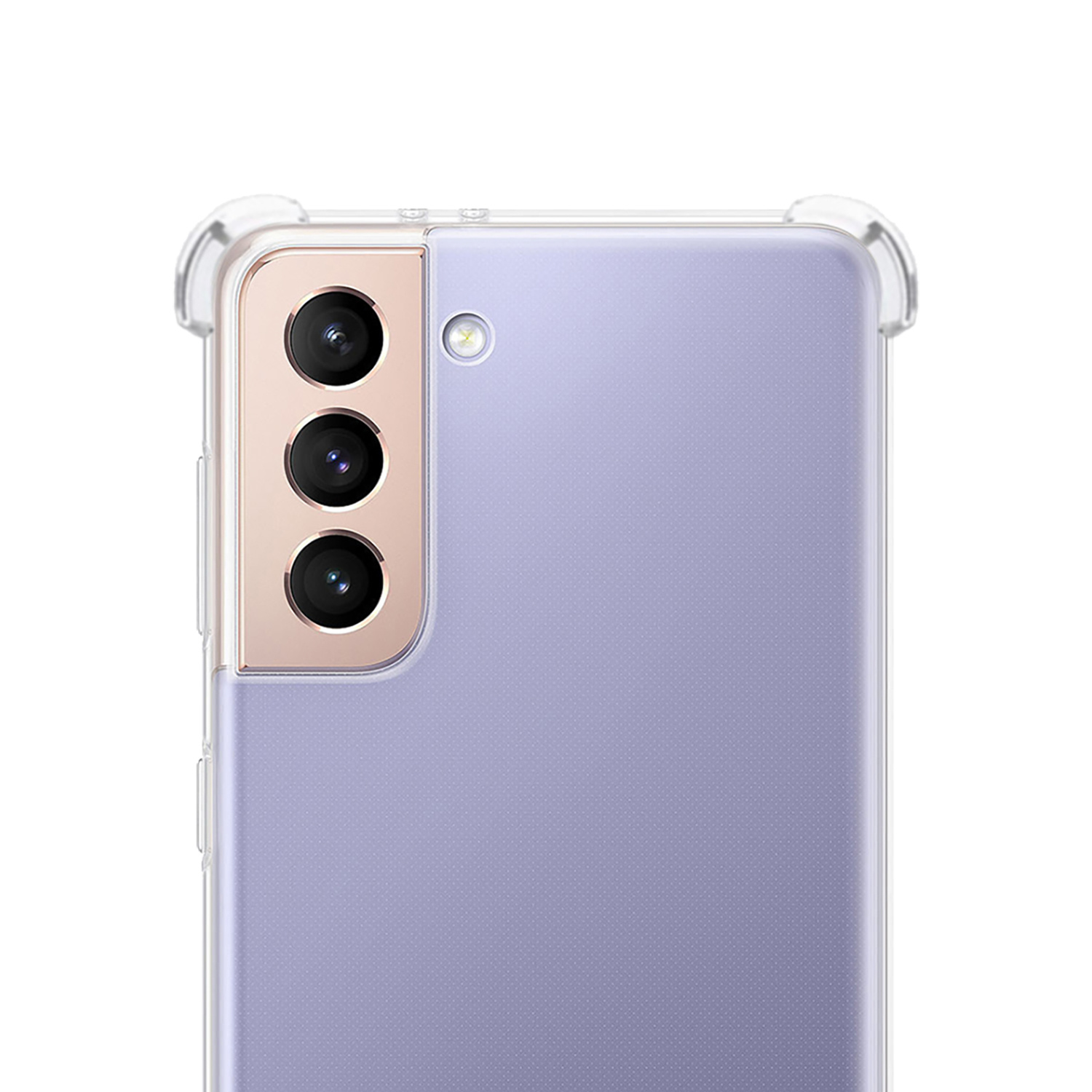 NoXx Hoes Geschikt voor Samsung S21 FE Hoesje Siliconen Cover Shock Proof Back Case Shockproof Hoes - Transparant