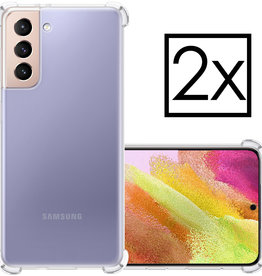 NoXx NoXx Samsung Galaxy S21FE Hoesje Shockproof - Transparant - 2 PACK