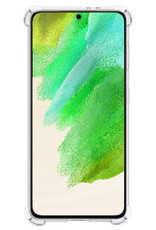 Nomfy Hoesje Geschikt voor Samsung S21 FE Hoesje Shock Proof Cover Case Shockproof - Hoes Geschikt voor Samsung Galaxy S21 FE Hoes Siliconen Back Case - Transparant