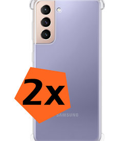 Nomfy Nomfy Samsung Galaxy S21FE Hoesje Shockproof - Transparant - 2 PACK