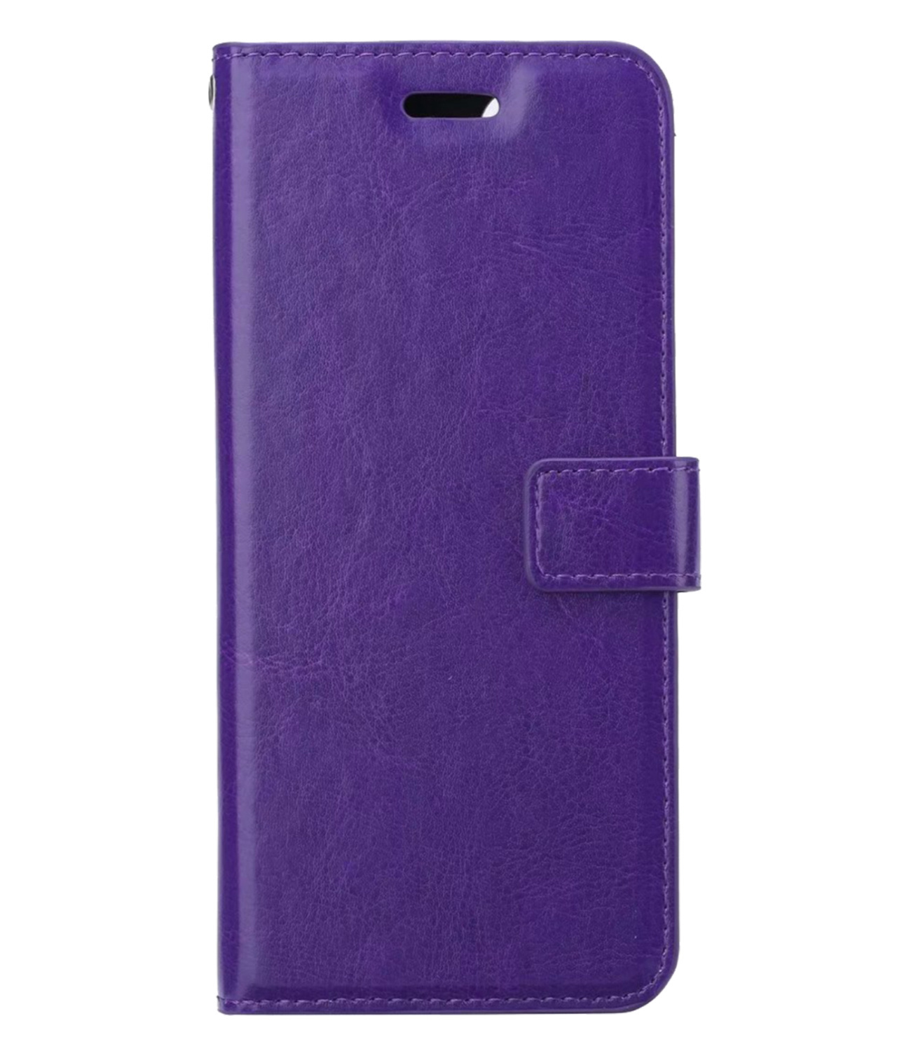 BASEY. Hoes Geschikt voor Samsung S21 FE Hoesje Bookcase Hoes Flip Case Book Cover Met Screenprotector - Hoesje Geschikt voor Samsung Galaxy S21 FE Hoes Book Case Hoesje - Paars