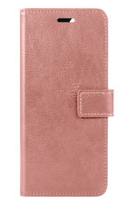 BASEY. Hoes Geschikt voor Samsung S21 FE Hoesje Bookcase Hoes Flip Case Book Cover Met Screenprotector - Hoesje Geschikt voor Samsung Galaxy S21 FE Hoes Book Case Hoesje - Rosé goud