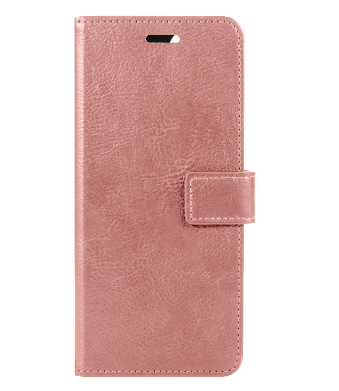 BASEY. Hoes Geschikt voor Samsung S21 FE Hoesje Bookcase Hoes Flip Case Book Cover Met 2x Screenprotector - Hoesje Geschikt voor Samsung Galaxy S21 FE Hoes Book Case Hoesje - Rosé goud