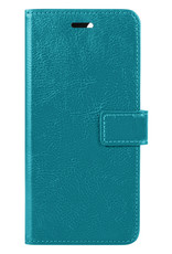 BASEY. Hoes Geschikt voor Samsung S21 FE Hoesje Bookcase Hoes Flip Case Book Cover Met 2x Screenprotector - Hoesje Geschikt voor Samsung Galaxy S21 FE Hoes Book Case Hoesje - Turquoise