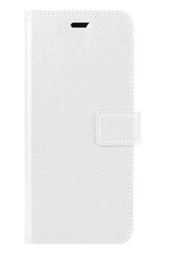 BASEY. Hoes Geschikt voor Samsung S21 FE Hoesje Bookcase Hoes Flip Case Book Cover Met 2x Screenprotector - Hoesje Geschikt voor Samsung Galaxy S21 FE Hoes Book Case Hoesje - Wit