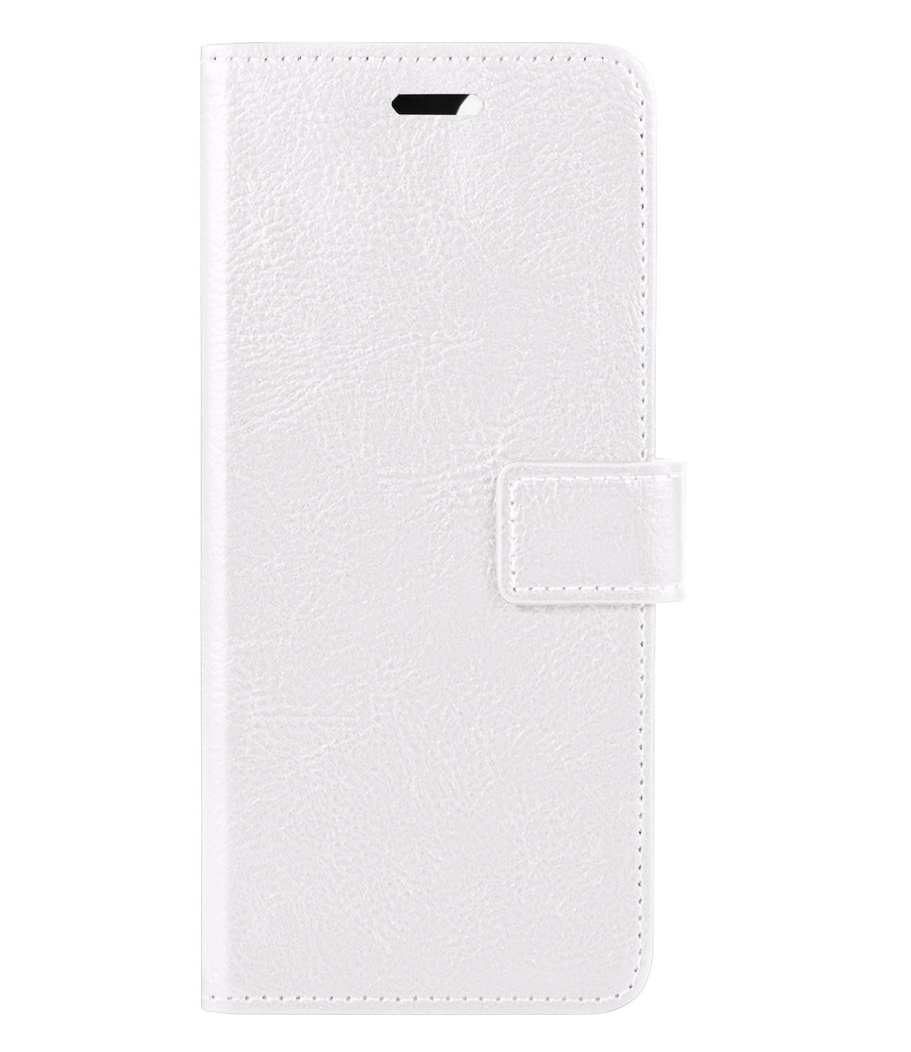 BASEY. Hoes Geschikt voor Samsung S21 FE Hoesje Bookcase Hoes Flip Case Book Cover Met 2x Screenprotector - Hoesje Geschikt voor Samsung Galaxy S21 FE Hoes Book Case Hoesje - Wit