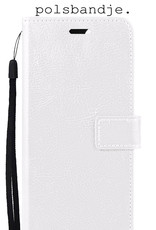 BASEY. Hoes Geschikt voor Samsung S21 FE Hoesje Bookcase Hoes Flip Case Book Cover Met 2x Screenprotector - Hoesje Geschikt voor Samsung Galaxy S21 FE Hoes Book Case Hoesje - Wit