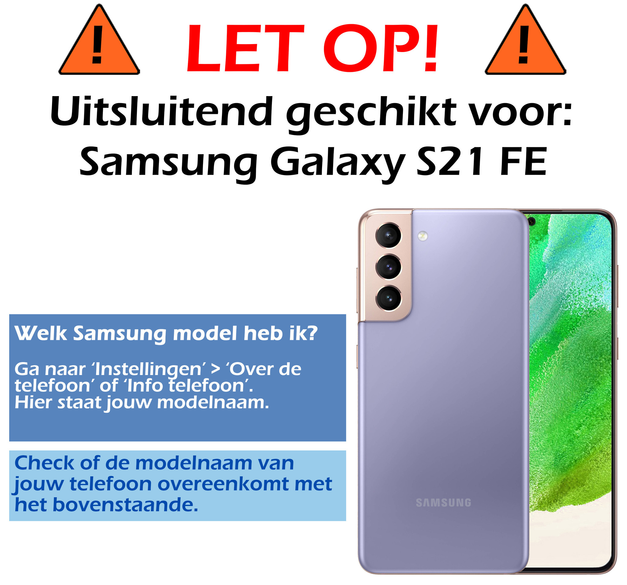 Samsung Galaxy S21 FE Hoesje Bookcase Met Screenprotector - Samsung S21 FE Screenprotector - Samsung Galaxy S21 FE Book Case Met Screenprotector Zwart