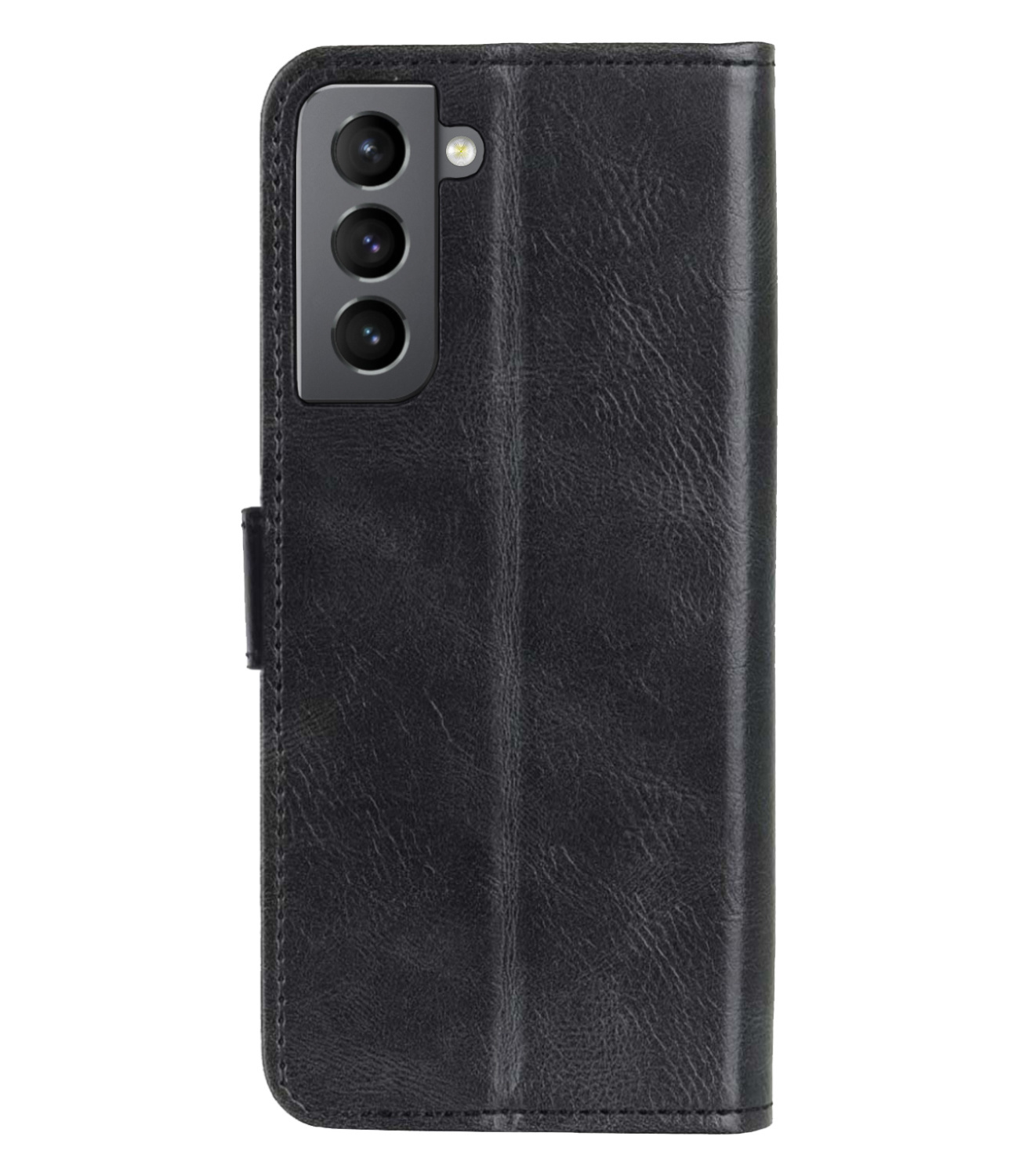 Nomfy Hoesje Geschikt voor Samsung S21 FE Hoes Bookcase Flipcase Book Cover Met Screenprotector - Hoes Geschikt voor Samsung Galaxy S21 FE Hoesje Book Case - Zwart