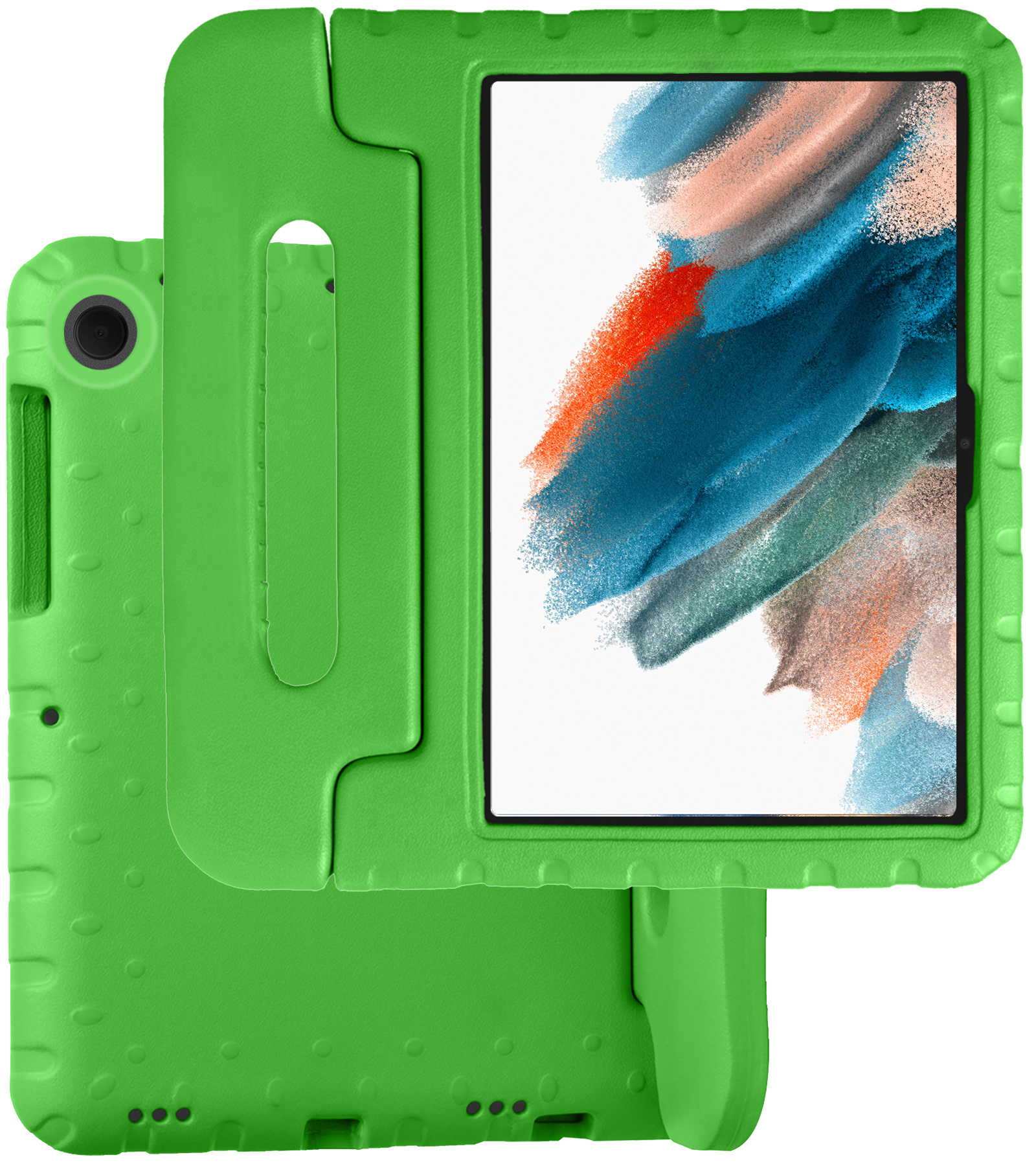 BASEY. Hoesje Geschikt voor Samsung Galaxy Tab A8 Hoesje Kinder Hoes Shockproof Kinderhoes - Kindvriendelijk Hoesje Geschikt voor Samsung Tab A8 Hoes Kids Case - Groen
