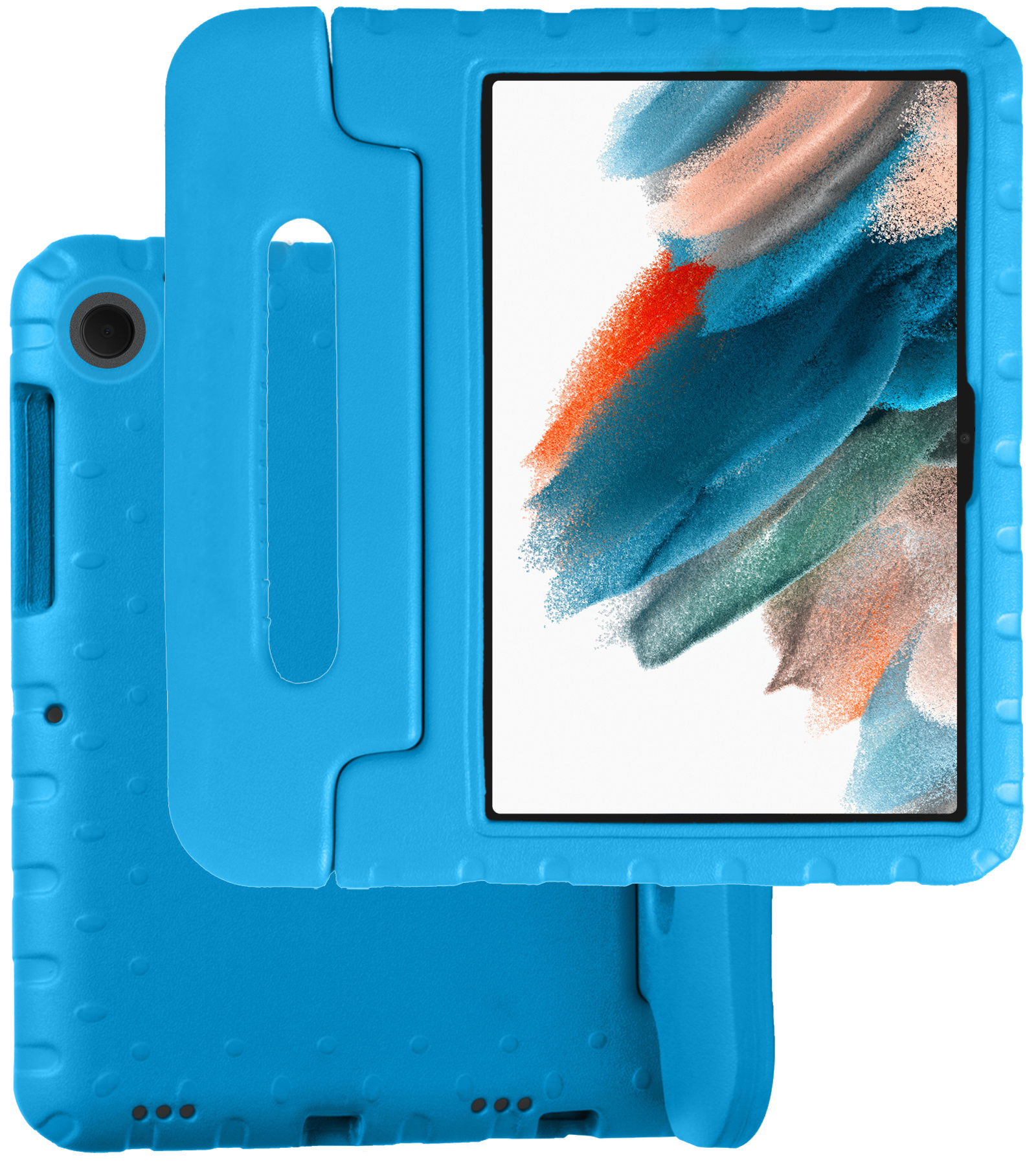 BASEY. Hoesje Geschikt voor Samsung Galaxy Tab A8 Hoesje Kinder Hoes Shockproof Kinderhoes - Kindvriendelijk Hoesje Geschikt voor Samsung Tab A8 Hoes Kids Case - Blauw