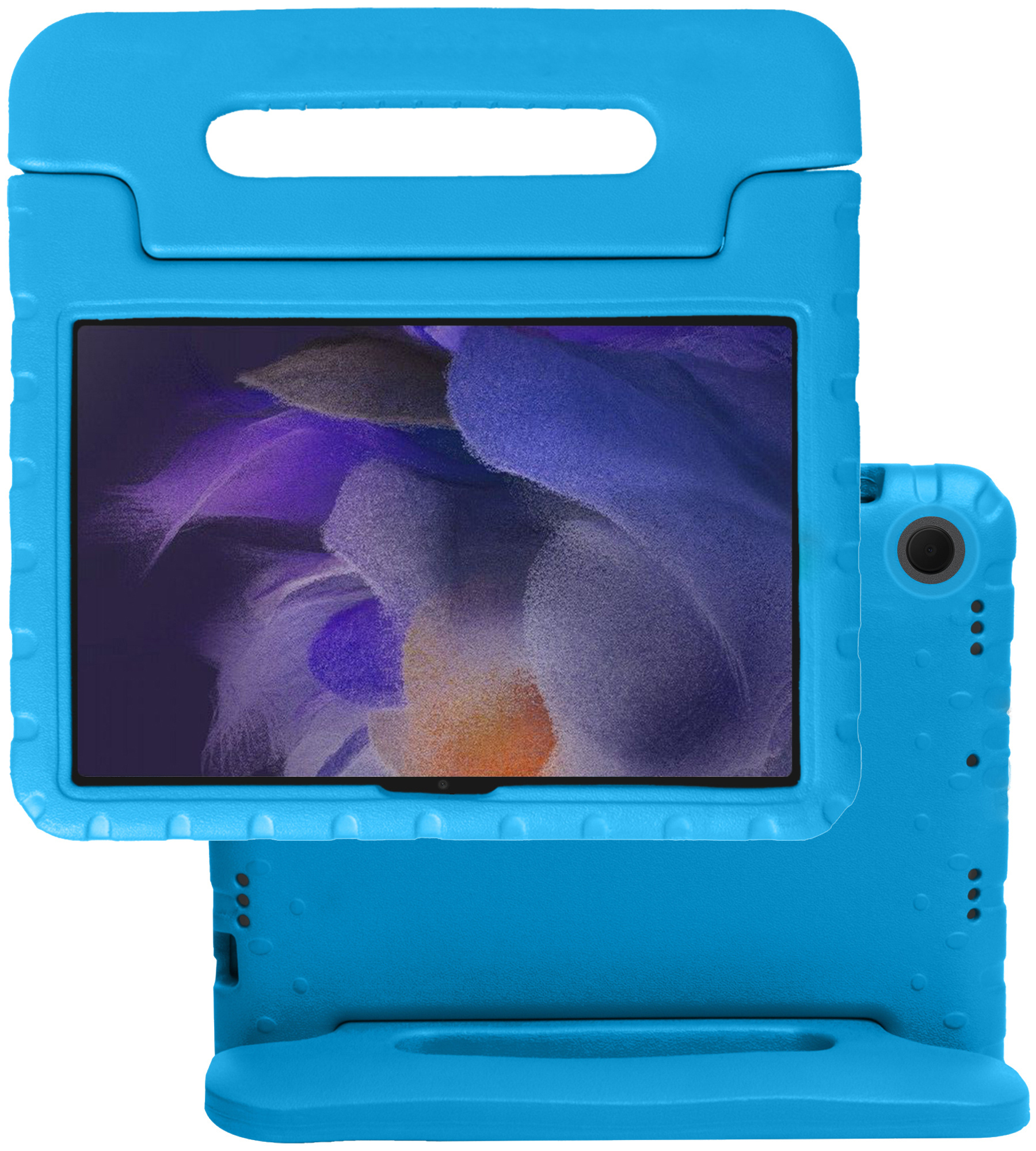 NoXx Hoesje Geschikt voor Samsung Galaxy Tab A8 Hoesje Kinderhoes Shockproof Hoes Kids Case - Blauw
