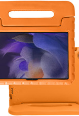 NoXx Hoesje Geschikt voor Samsung Galaxy Tab A8 Hoesje Kinderhoes Shockproof Hoes Kids Case - Oranje
