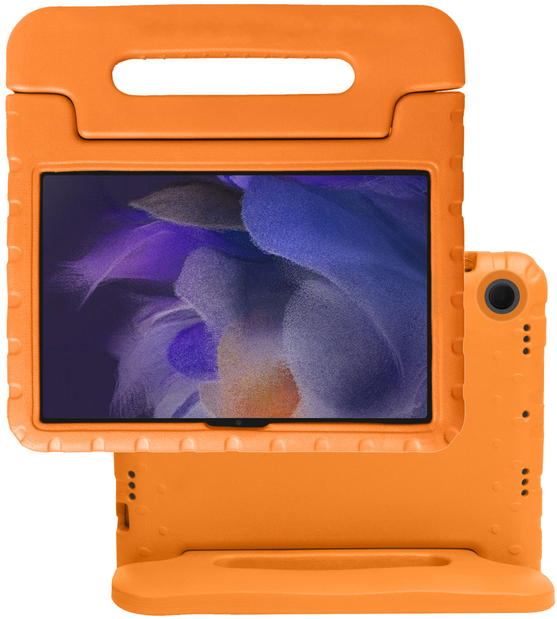 NoXx Hoesje Geschikt voor Samsung Galaxy Tab A8 Hoesje Kinderhoes Shockproof Hoes Kids Case - Oranje