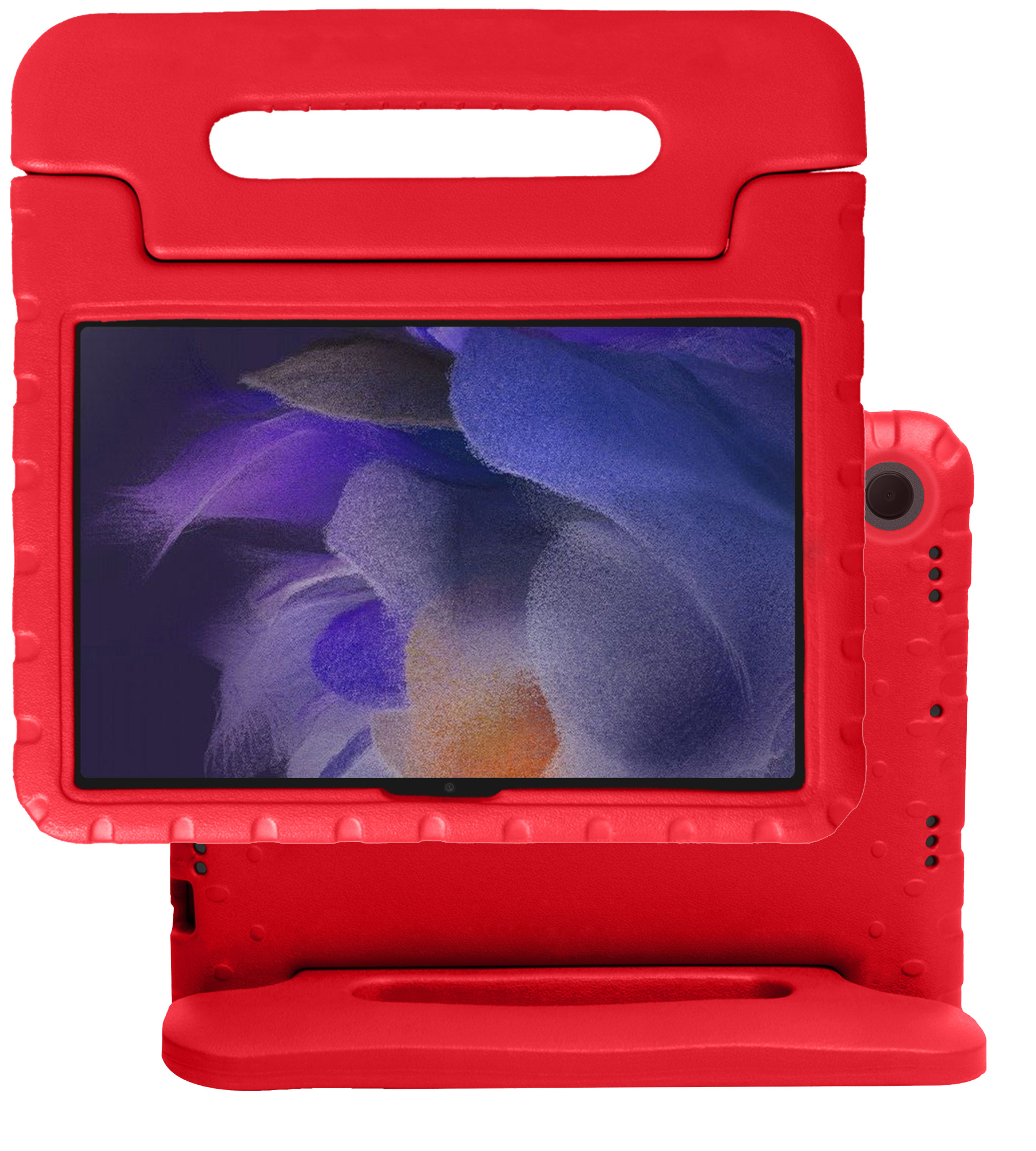 NoXx Hoesje Geschikt voor Samsung Galaxy Tab A8 Hoesje Kinderhoes Shockproof Hoes Kids Case - Rood