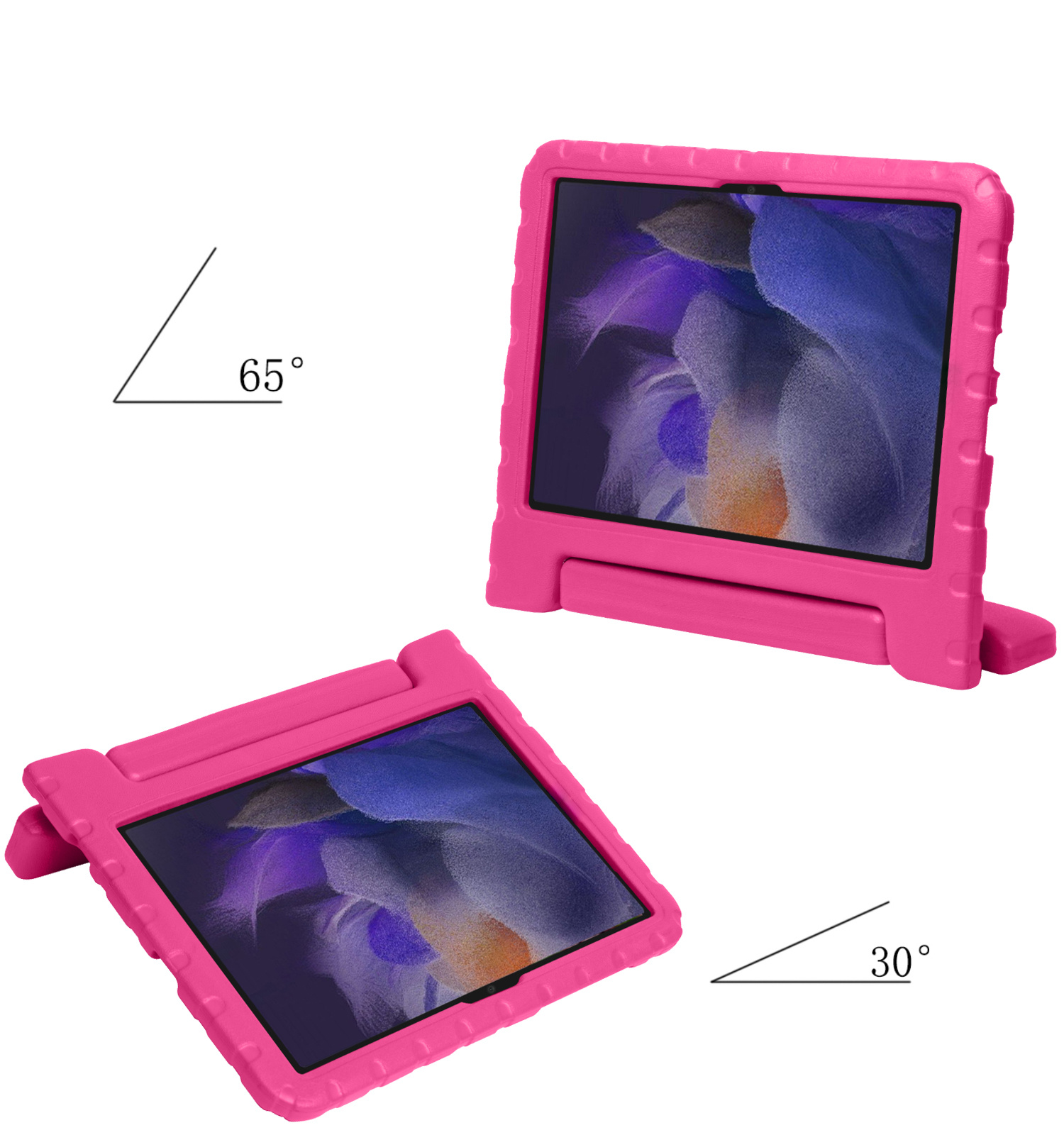 NoXx Hoesje Geschikt voor Samsung Galaxy Tab A8 Hoesje Kinderhoes Shockproof Hoes Kids Case - Roze