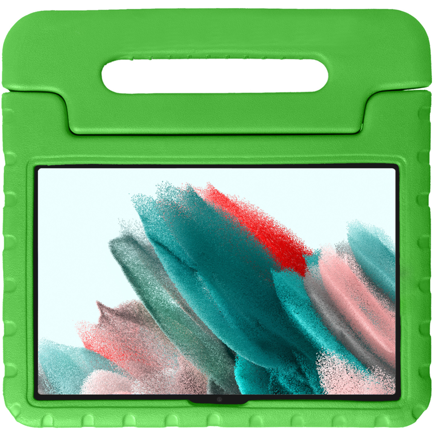 Nomfy Hoes Geschikt voor Samsung Galaxy Tab A8 Hoes Bumper Kindvriendelijk Kids Case Kinderhoes - Hoesje Geschikt voor Samsung Tab A8 Hoesje Shockproof Cover Hoes - Groen