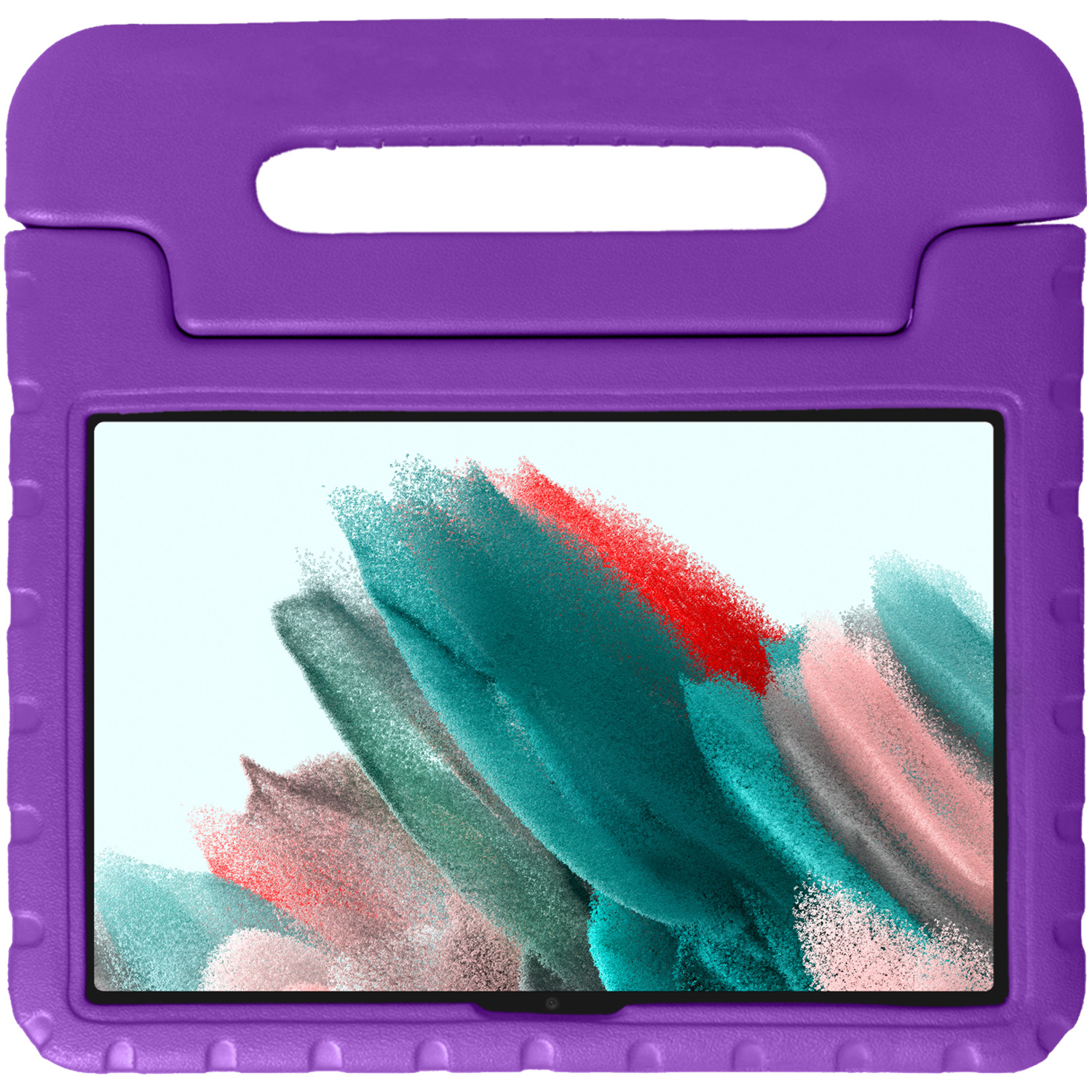 Nomfy Hoes Geschikt voor Samsung Galaxy Tab A8 Hoes Bumper Kindvriendelijk Kids Case Kinderhoes - Hoesje Geschikt voor Samsung Tab A8 Hoesje Shockproof Cover Hoes - Paars