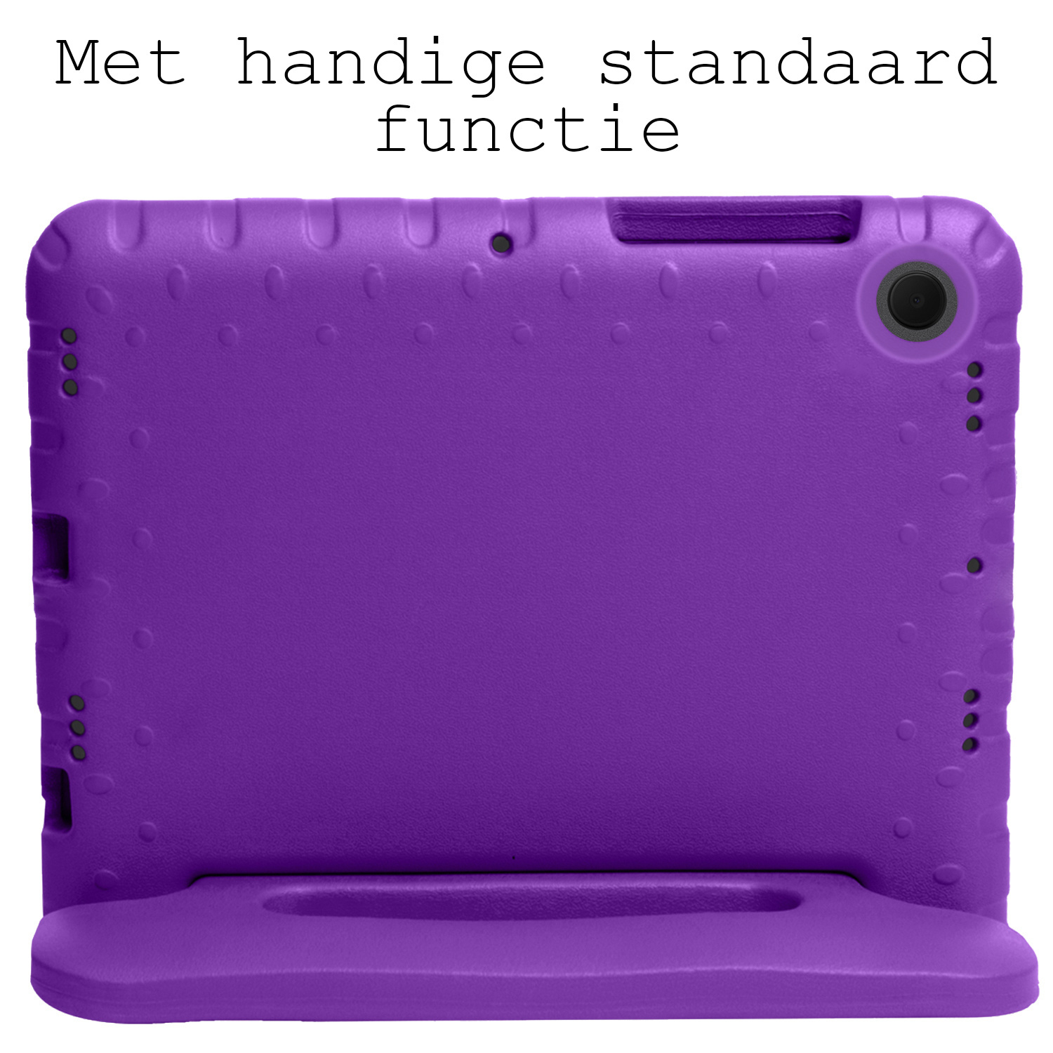 BASEY. Hoesje Geschikt voor Samsung Galaxy Tab A8 Hoesje Kinder Hoes Shockproof Kinderhoes Met Screenprotector - Kindvriendelijk Hoesje Geschikt voor Samsung Tab A8 Hoes Kids Case - Paars