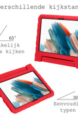 BASEY. Hoesje Geschikt voor Samsung Galaxy Tab A8 Hoesje Kinder Hoes Shockproof Kinderhoes Met Screenprotector - Kindvriendelijk Hoesje Geschikt voor Samsung Tab A8 Hoes Kids Case - Rood
