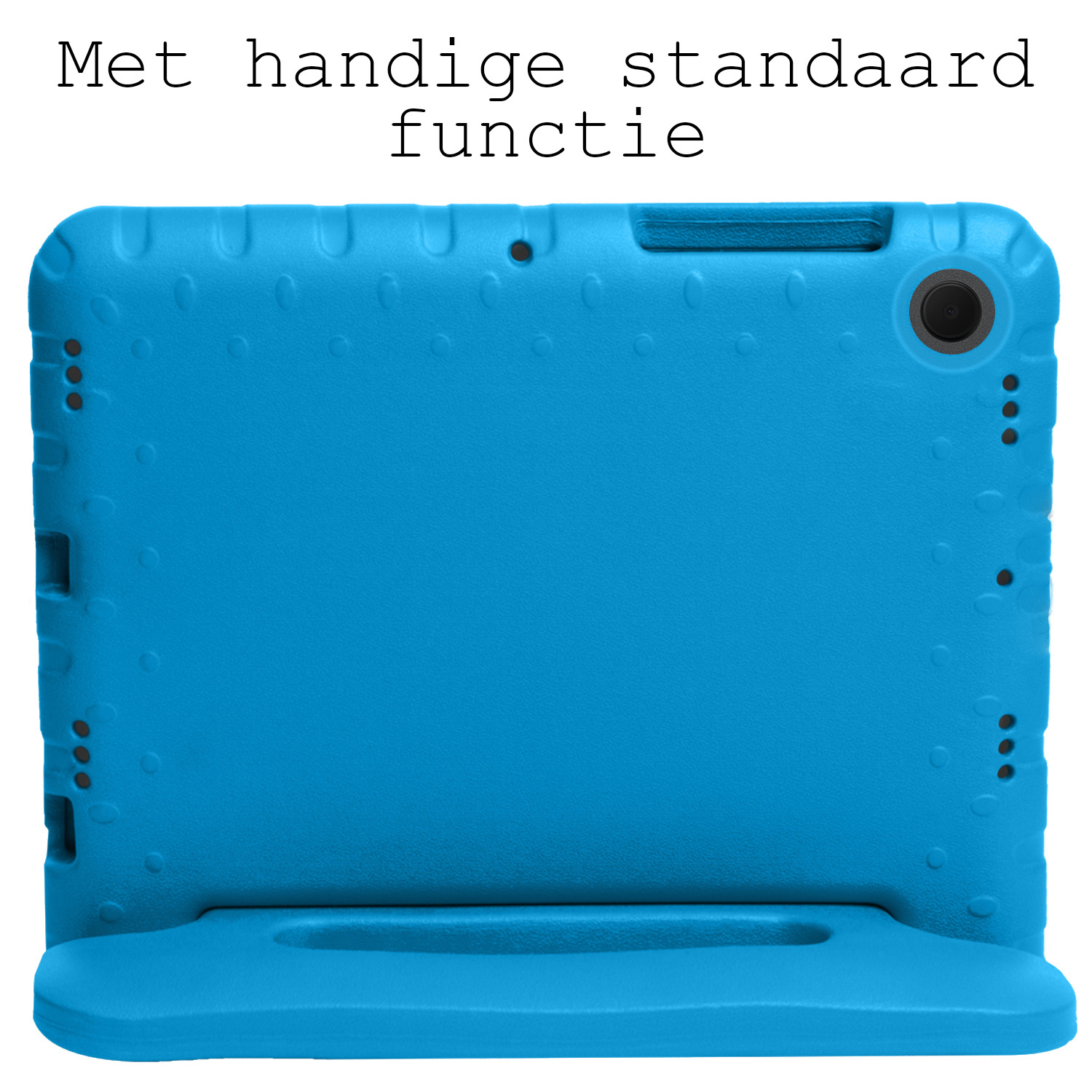 BASEY. Hoesje Geschikt voor Samsung Galaxy Tab A8 Hoesje Kinder Hoes Shockproof Kinderhoes Met 2x Screenprotector - Kindvriendelijk Hoesje Geschikt voor Samsung Tab A8 Hoes Kids Case - Blauw