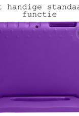 BASEY. Hoesje Geschikt voor Samsung Galaxy Tab A8 Hoesje Kinder Hoes Shockproof Kinderhoes Met 2x Screenprotector - Kindvriendelijk Hoesje Geschikt voor Samsung Tab A8 Hoes Kids Case - Paars