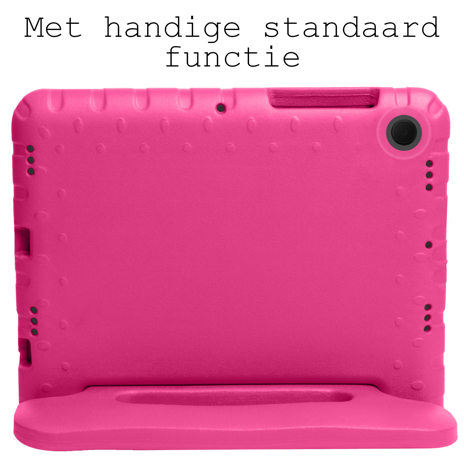 BASEY. Hoesje Geschikt voor Samsung Galaxy Tab A8 Hoesje Kinder Hoes Shockproof Kinderhoes Met 2x Screenprotector - Kindvriendelijk Hoesje Geschikt voor Samsung Tab A8 Hoes Kids Case - Roze