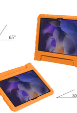 NoXx Hoesje Geschikt voor Samsung Galaxy Tab A8 Hoesje Kinderhoes Shockproof Hoes Kids Case Met Screenprotector - Oranje