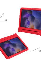 Samsung Galaxy Tab A8 Kinder Hoes Kids Case Met Samsung Tab A8 Screenprotector Glas - Rood