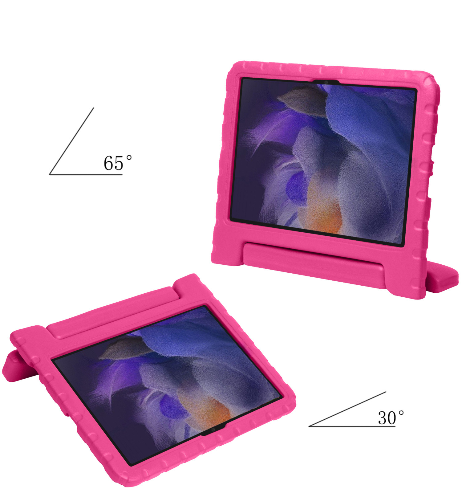 NoXx Hoesje Geschikt voor Samsung Galaxy Tab A8 Hoesje Kinderhoes Shockproof Hoes Kids Case Met Screenprotector - Roze