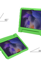NoXx Hoesje Geschikt voor Samsung Galaxy Tab A8 Hoesje Kinderhoes Shockproof Hoes Kids Case Met 2x Screenprotector - Groen