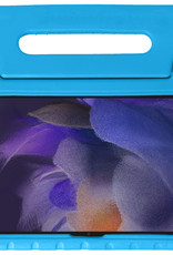 NoXx Hoesje Geschikt voor Samsung Galaxy Tab A8 Hoesje Kinderhoes Shockproof Hoes Kids Case Met 2x Screenprotector - Blauw