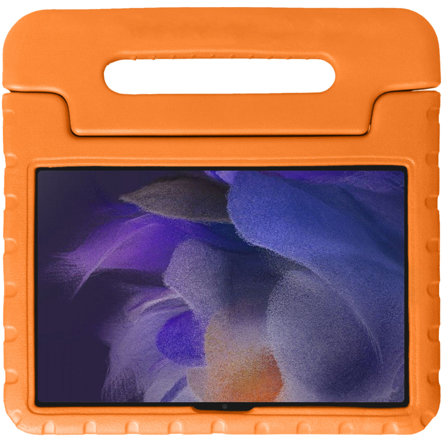 NoXx Hoesje Geschikt voor Samsung Galaxy Tab A8 Hoesje Kinderhoes Shockproof Hoes Kids Case Met 2x Screenprotector - Oranje