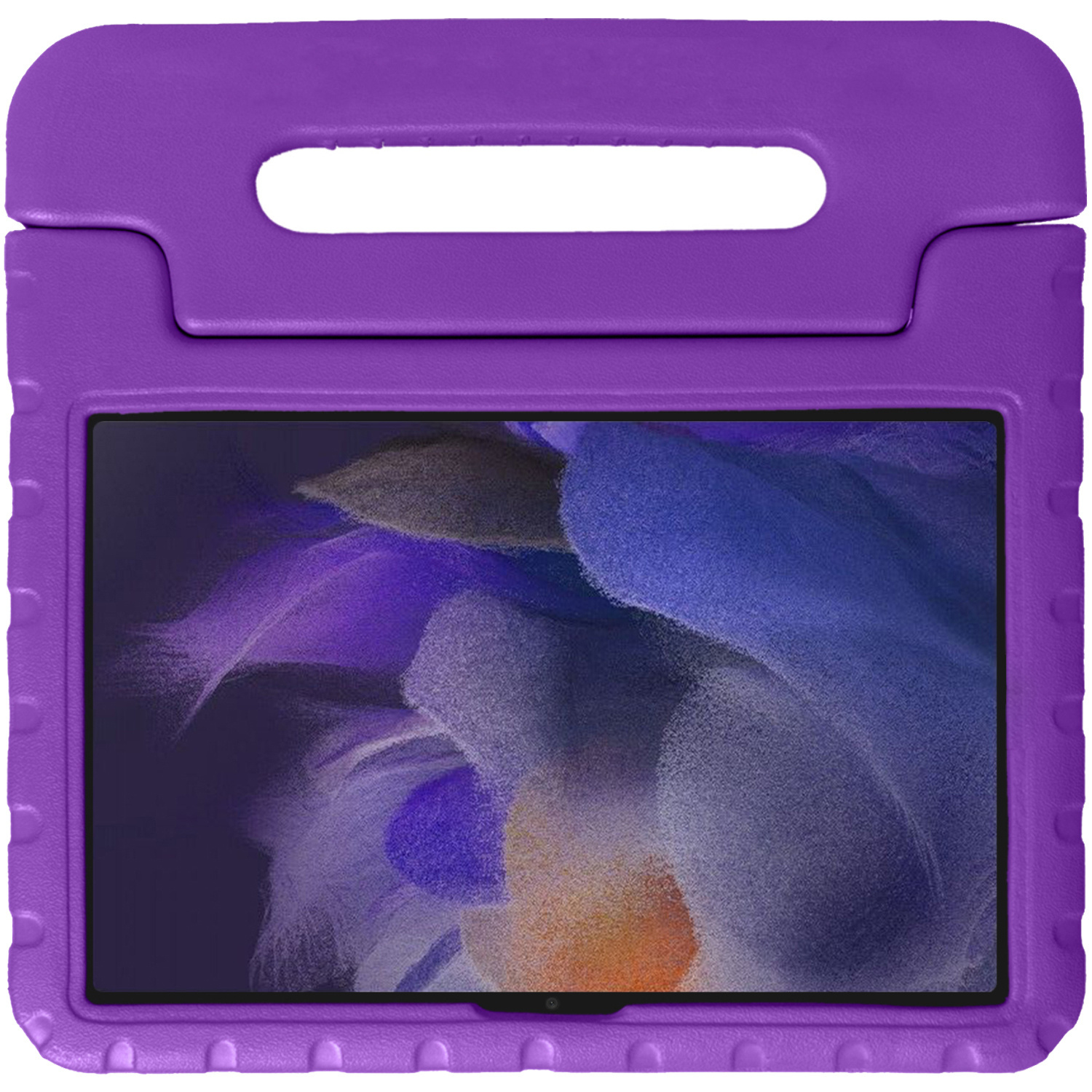 NoXx Hoesje Geschikt voor Samsung Galaxy Tab A8 Hoesje Kinderhoes Shockproof Hoes Kids Case Met 2x Screenprotector - Paars