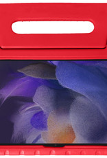 NoXx Hoesje Geschikt voor Samsung Galaxy Tab A8 Hoesje Kinderhoes Shockproof Hoes Kids Case Met 2x Screenprotector - Rood