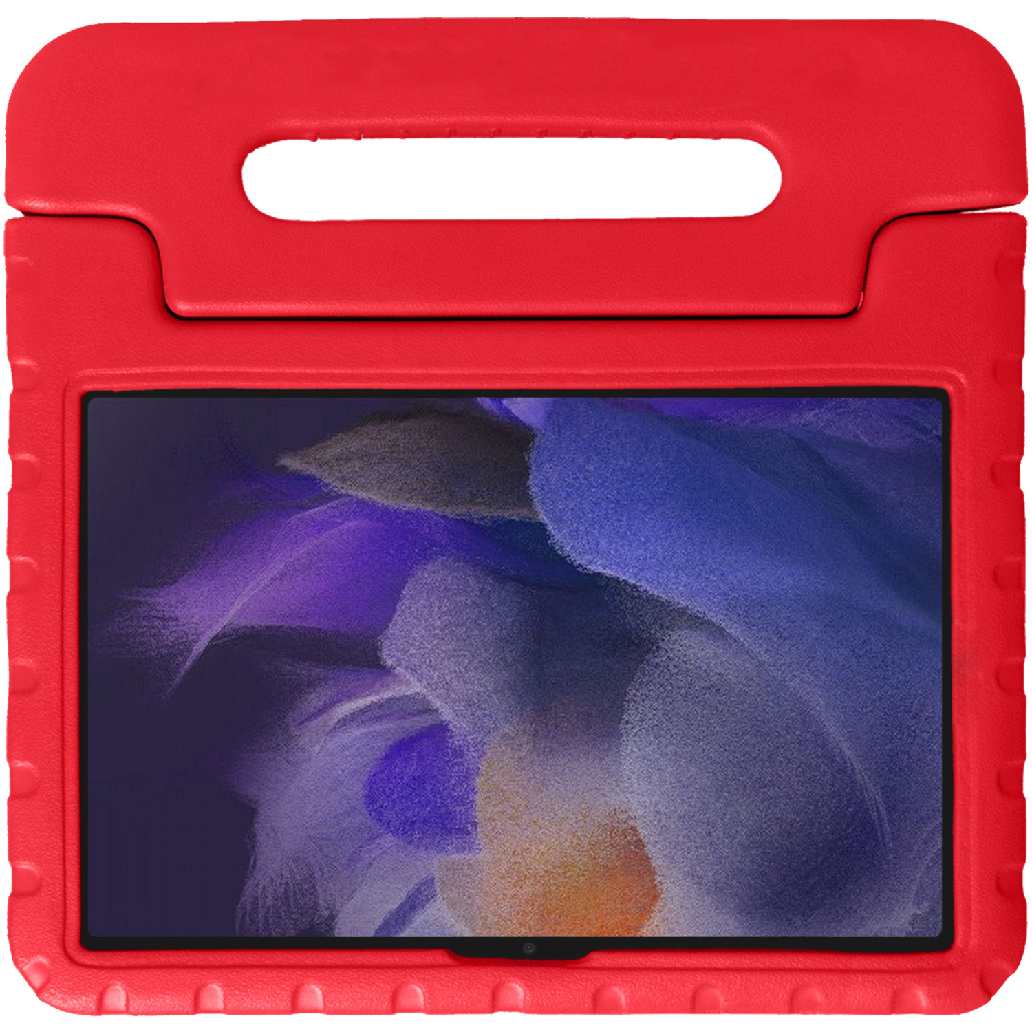 NoXx Hoesje Geschikt voor Samsung Galaxy Tab A8 Hoesje Kinderhoes Shockproof Hoes Kids Case Met 2x Screenprotector - Rood