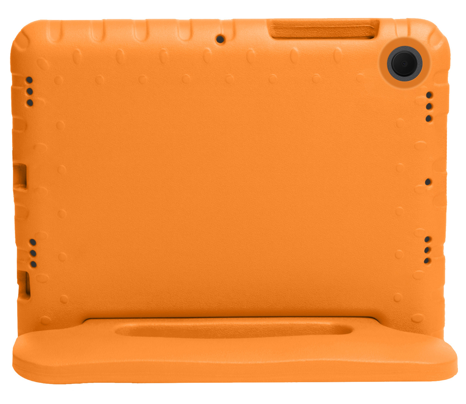 Samsung Galaxy Tab A8 Hoes Kids Case Oranje Met Screenprotector Beschermglas - Samsung Tab A8 Kinderhoes Cover Oranje
