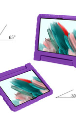 Samsung Galaxy Tab A8 Hoes Kids Case Paars Met Screenprotector Beschermglas - Samsung Tab A8 Kinderhoes Cover Paars