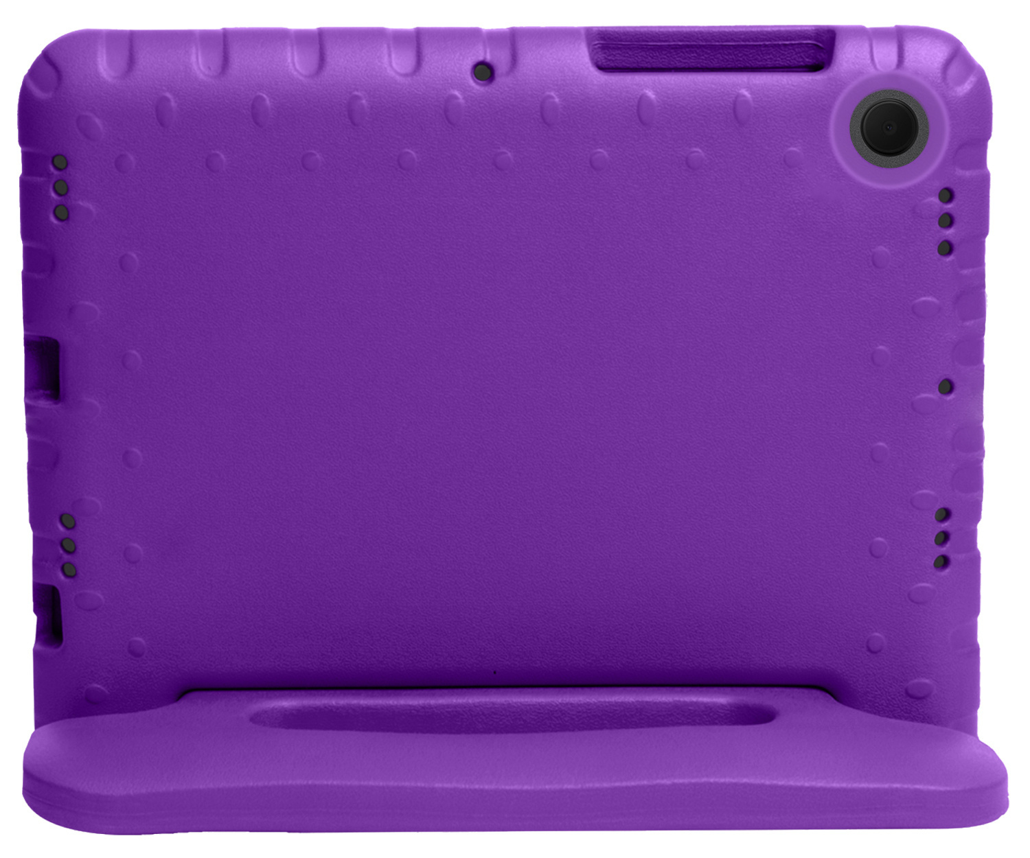 Nomfy Hoes Geschikt voor Samsung Galaxy Tab A8 Hoes Bumper Kindvriendelijk Kids Case Kinderhoes Met 2x Screenprotector - Hoesje Geschikt voor Samsung Tab A8 Hoesje Shockproof Cover Hoes - Paars