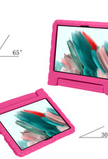 Nomfy Hoes Geschikt voor Samsung Galaxy Tab A8 Hoes Bumper Kindvriendelijk Kids Case Kinderhoes Met 2x Screenprotector - Hoesje Geschikt voor Samsung Tab A8 Hoesje Shockproof Cover Hoes - Roze