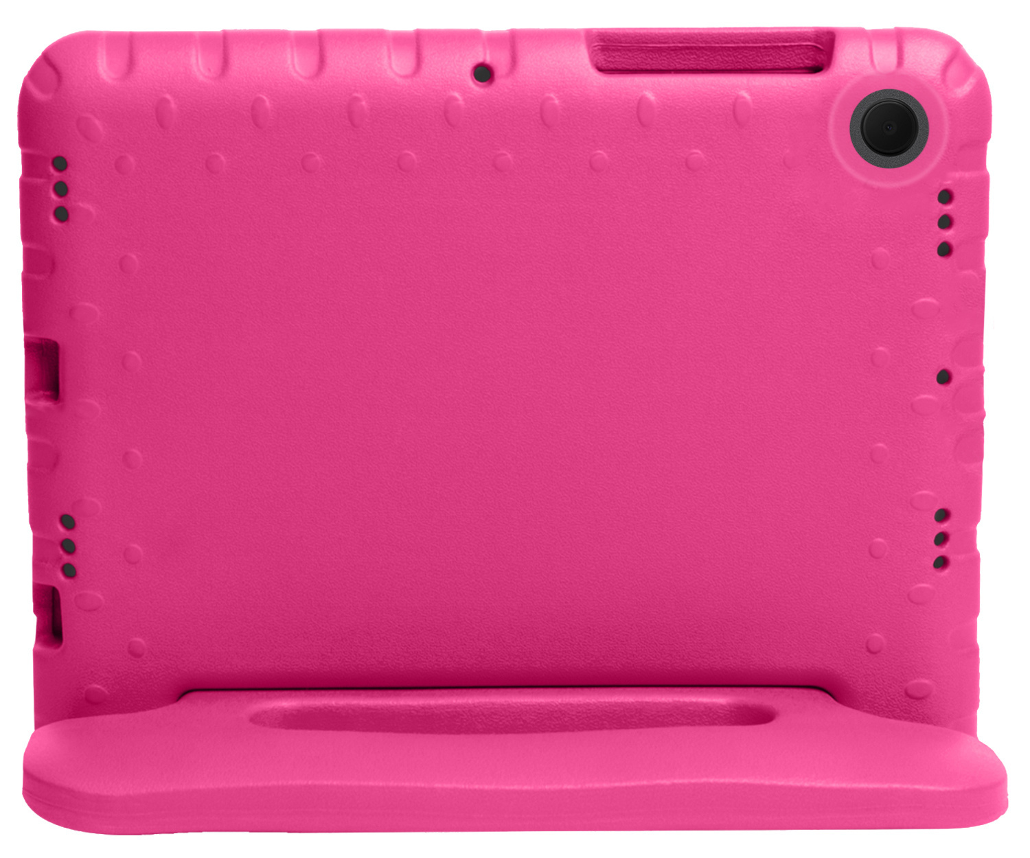 Nomfy Hoes Geschikt voor Samsung Galaxy Tab A8 Hoes Bumper Kindvriendelijk Kids Case Kinderhoes Met 2x Screenprotector - Hoesje Geschikt voor Samsung Tab A8 Hoesje Shockproof Cover Hoes - Roze