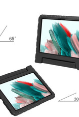 Nomfy Hoes Geschikt voor Samsung Galaxy Tab A8 Hoes Bumper Kindvriendelijk Kids Case Kinderhoes Met 2x Screenprotector - Hoesje Geschikt voor Samsung Tab A8 Hoesje Shockproof Cover Hoes - Zwart