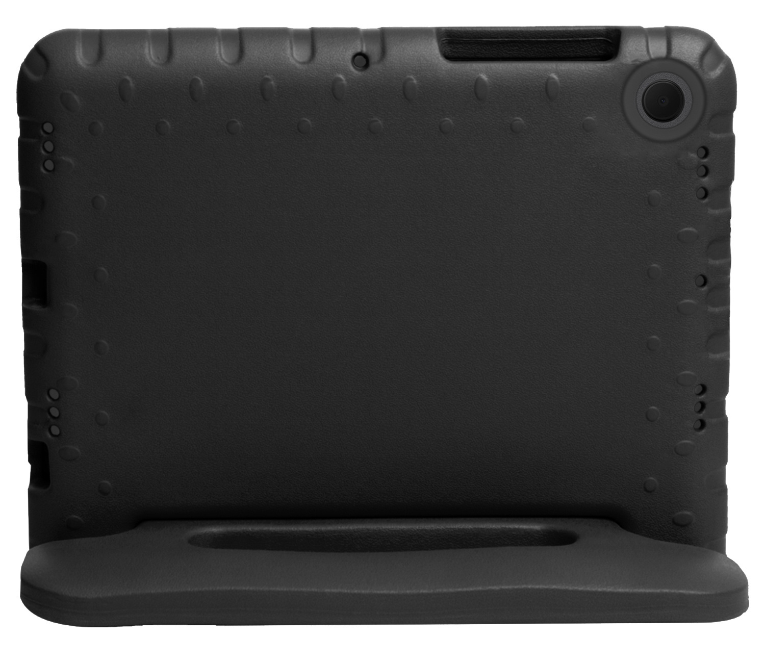 Nomfy Hoes Geschikt voor Samsung Galaxy Tab A8 Hoes Bumper Kindvriendelijk Kids Case Kinderhoes Met 2x Screenprotector - Hoesje Geschikt voor Samsung Tab A8 Hoesje Shockproof Cover Hoes - Zwart