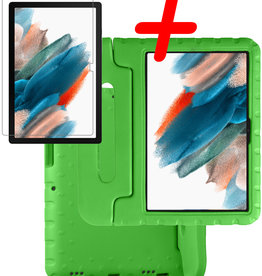 BASEY. Samsung Galaxy Tab A8 2021 Kinderhoes Met Screenprotector - Groen