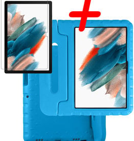 BASEY. Samsung Galaxy Tab A8 2021 Kinderhoes Met Screenprotector - Blauw
