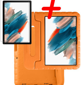 BASEY. Samsung Galaxy Tab A8 2021 Kinderhoes Met Screenprotector - Oranje