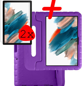 BASEY. BASEY. Samsung Galaxy Tab A8 2021 Kinderhoes Met 2x Screenprotector - Paars
