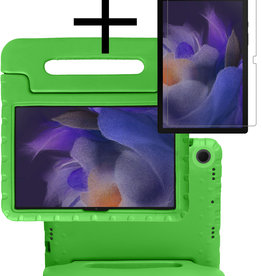 NoXx Samsung Galaxy Tab A8 2021 Kinderhoes Met Screenprotector - Groen