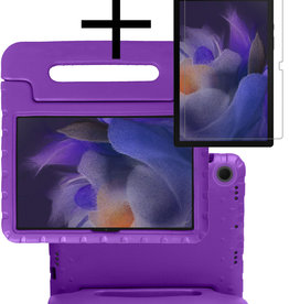 NoXx NoXx Samsung Galaxy Tab A8 2021 Kinderhoes Met Screenprotector - Paars